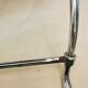 Curule Stool Maison Jansen in Chrome Steel and Black Leather