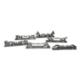 Set of 6 pewter knife rests in the shape of art deco animals