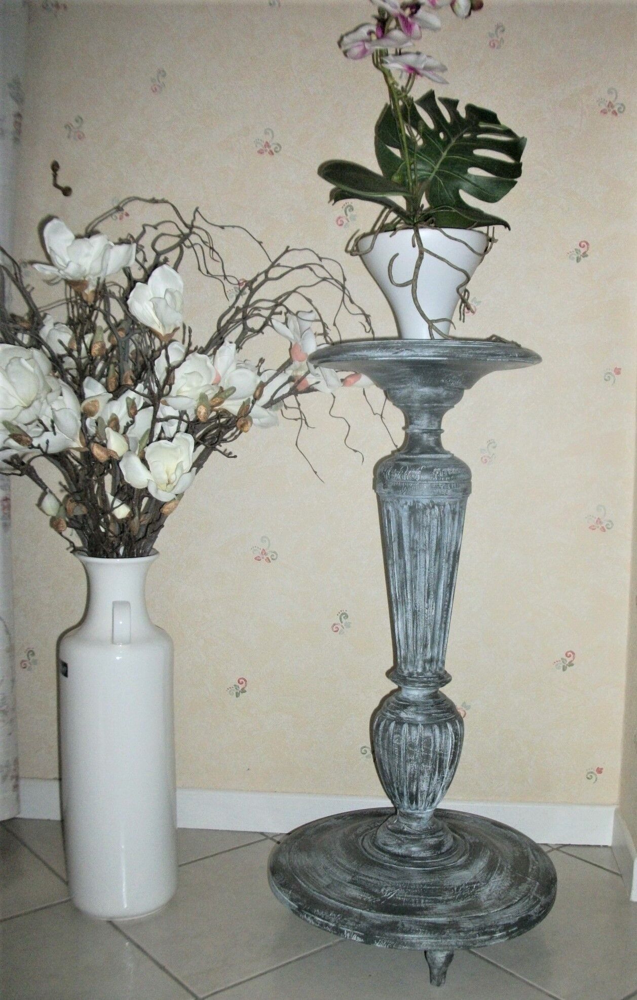 Shabby shabby cerusé wooden harness furniture