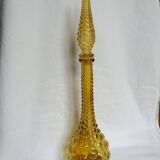 Carafe Empoli Italy Genie bottle in amber glass