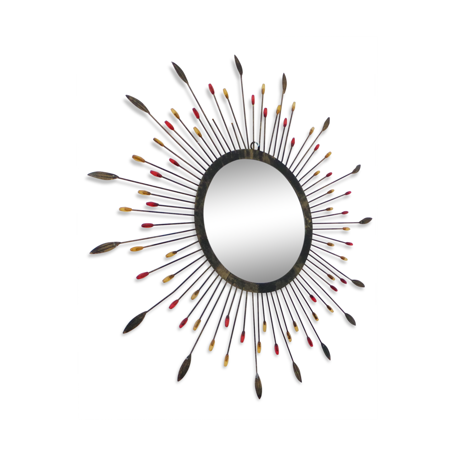 Miroir soleil vintage, 45 x 45 cm