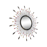 Miroir soleil vintage, 45 x 45 cm