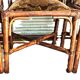 3 Rattan Chairs with Velvet Seat