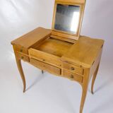 Vanity With Bulit In Drawers & Mirror Made In Light Mahogany From 1920s