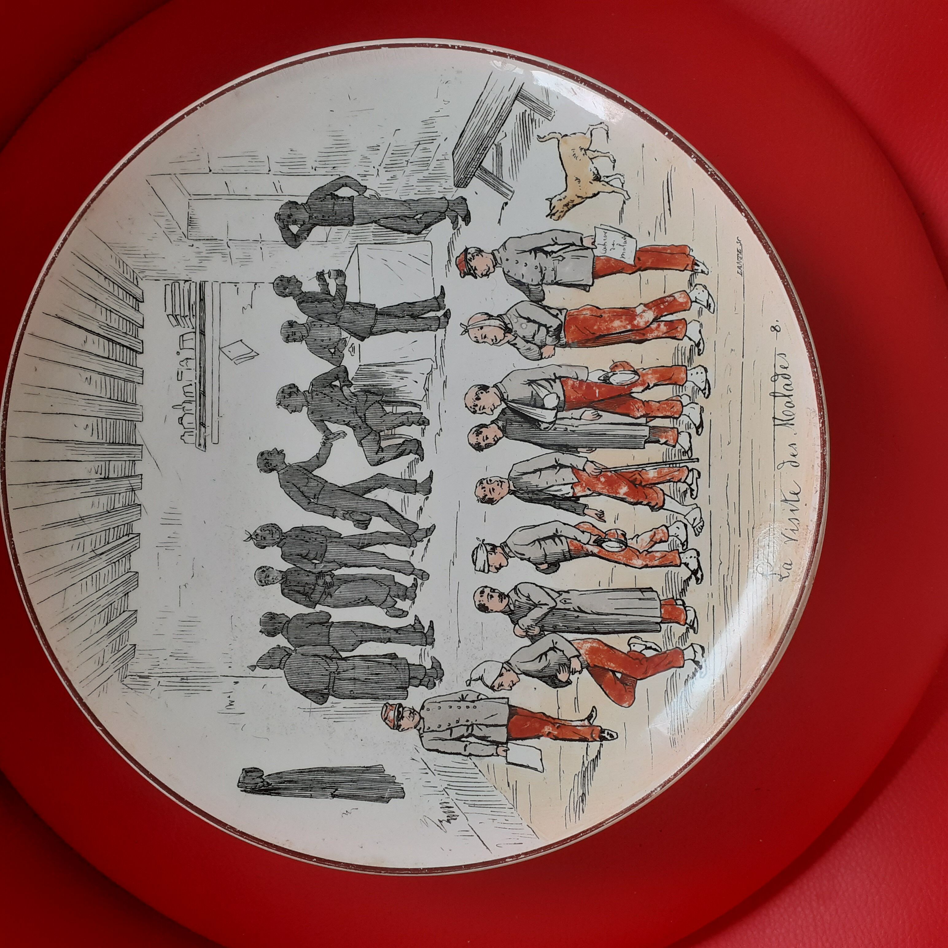 6 Terre de Fer Choisy plates