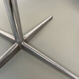 60s marble table with chrome cross base