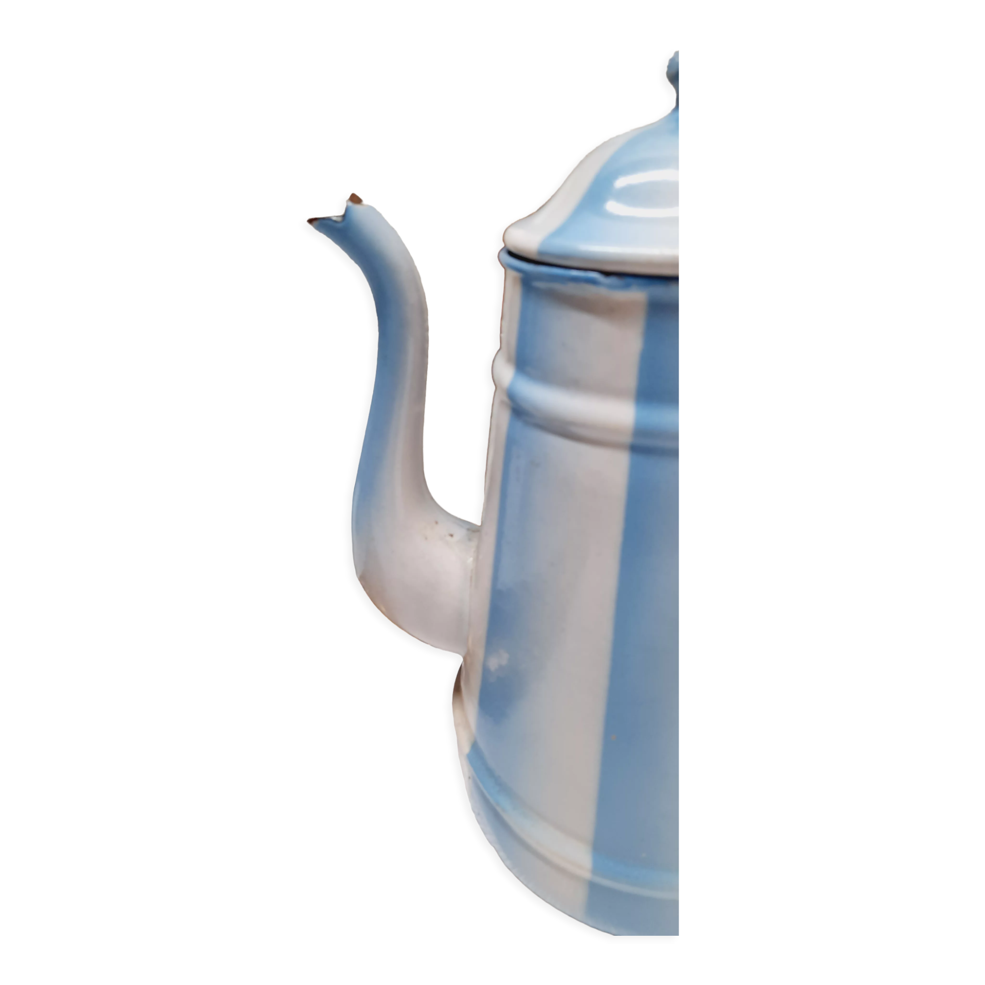 Blue enamelled coffee maker