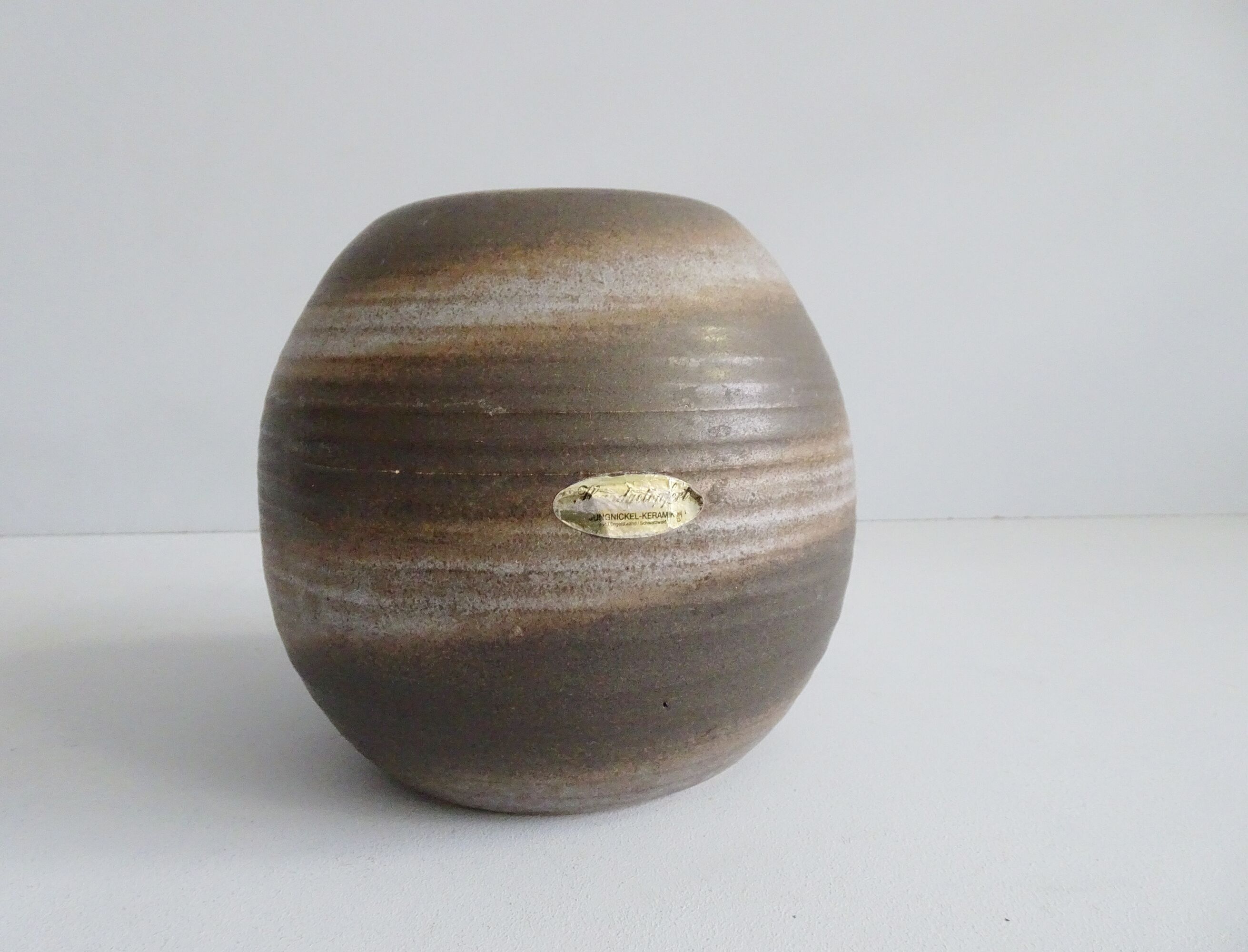 Jungnickel vase, Mid Century Studio Keramik, bulbous flower vase, ball vase