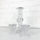 Glass candle holders by Göran Wärff for Kosta Boda, Sweden, 1970s.