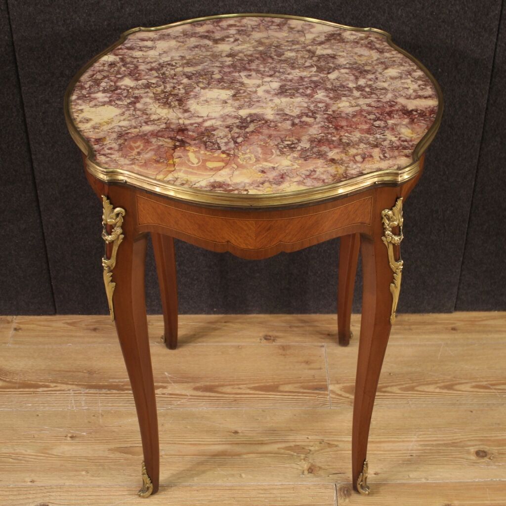 Napoleon III style side table with marble top