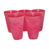 Colorful Italian glasses decorated with fruit
