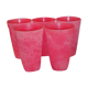 Lot de 5 verres colorés italiens à décor de fruits