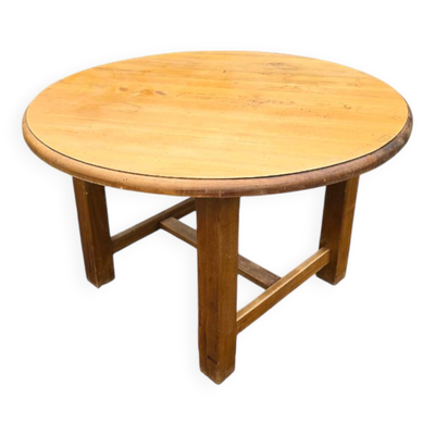 Table ronde chêne massif