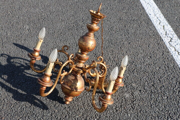 Chandelier 5 branches skated