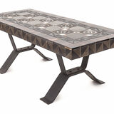 Duo of wrought iron tables