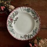 Set of 12 Longwy flat plates, Chrysanthemums model