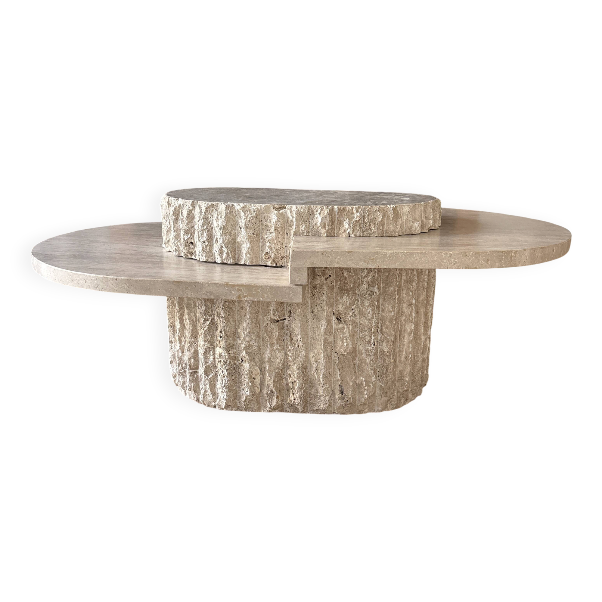 Table basse travertin