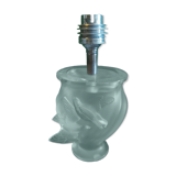 Lalique crystal lamp foot, doves