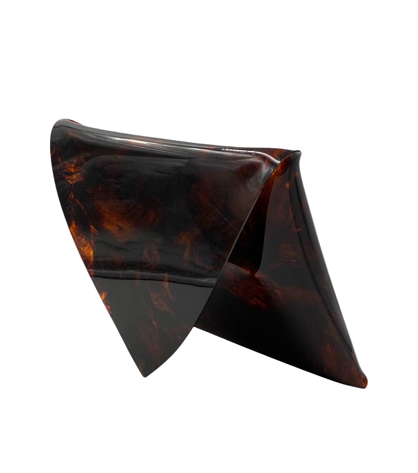 Hollywood regency mail shaped magazine rack, Ta.Ni.No Italy 1970s