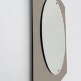 Grand miroir italien moderne en bronze fumé, années 1970