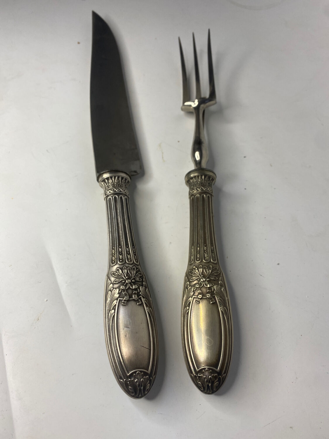 Paire de couvert argent fourré