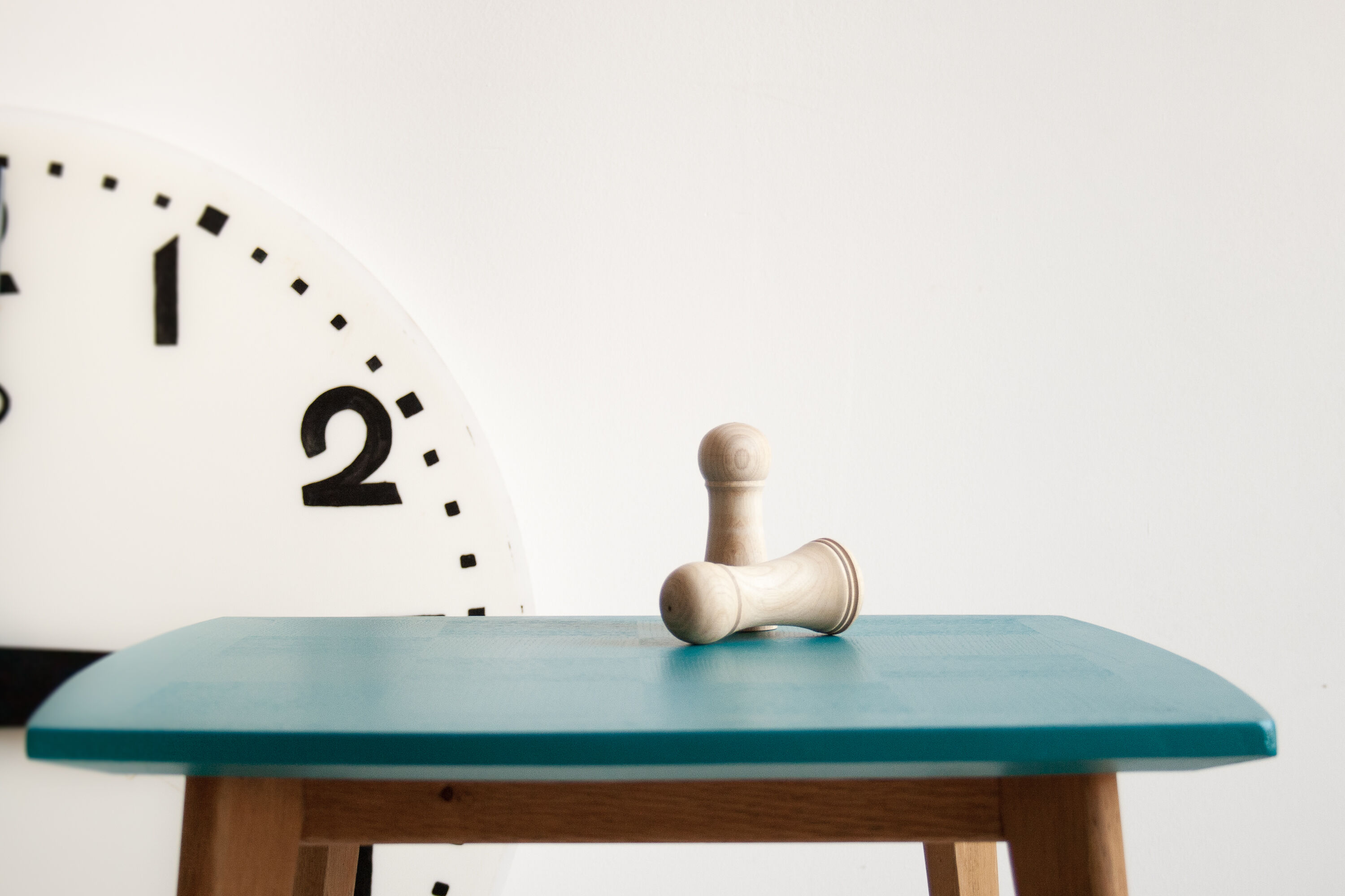 Coffee table oak compass legs revisited