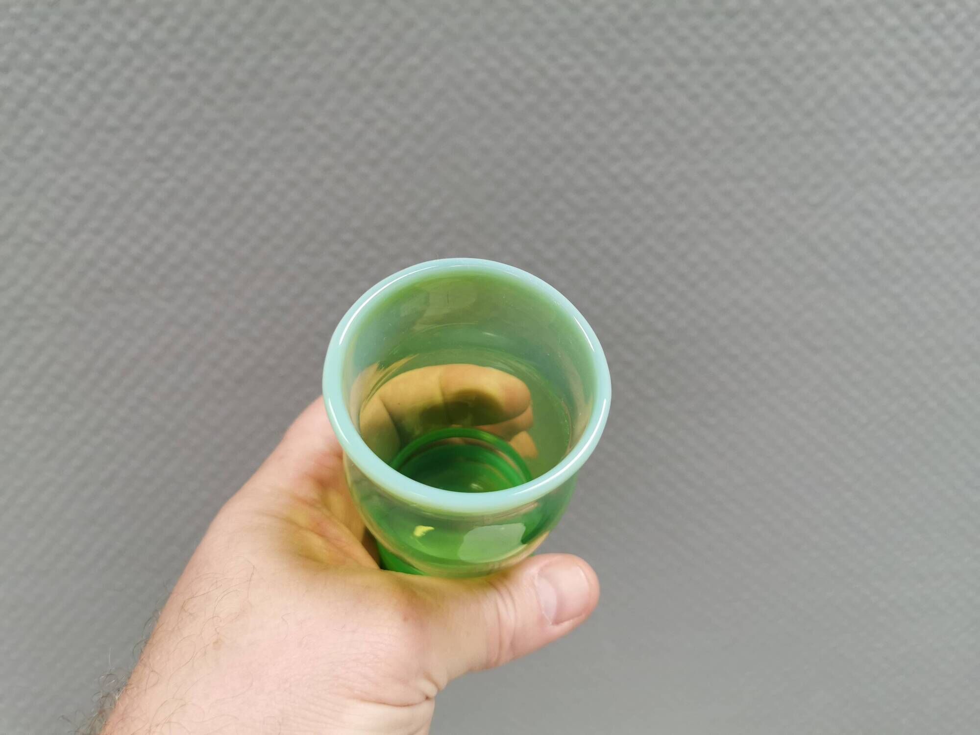 Vase from the 1970s made of soda-lime glass, designed by Lucyna Pijaczewska