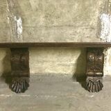 Brutalist mahogany shelf