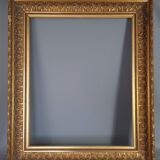 Imposing nineteenth century frame wood and gilded stucco 103x87 foliage 82.7x66.7 cm SB