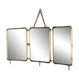 Miroir de barbier triptyque