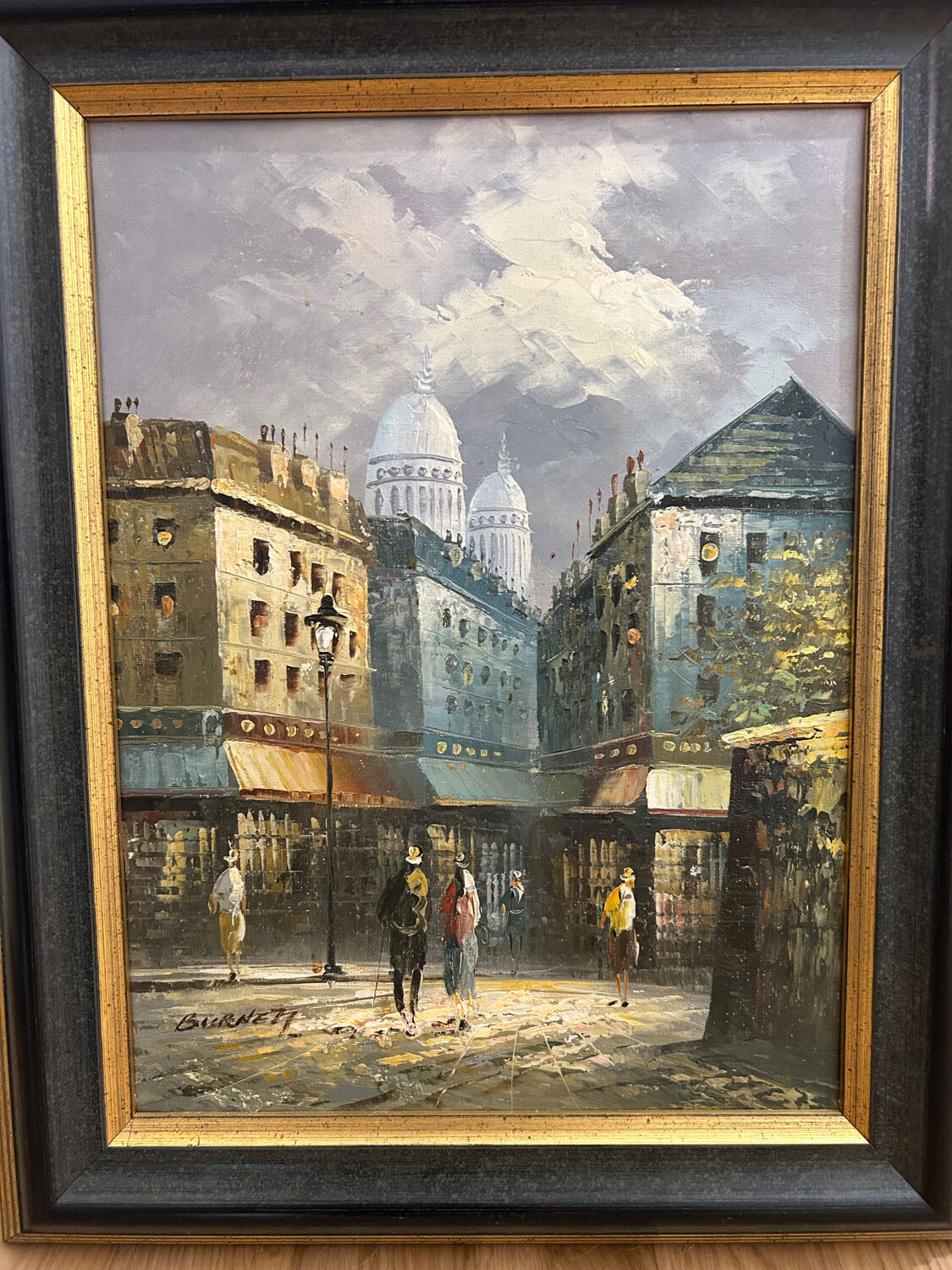 Oil on canvas signed Burnett, Paris