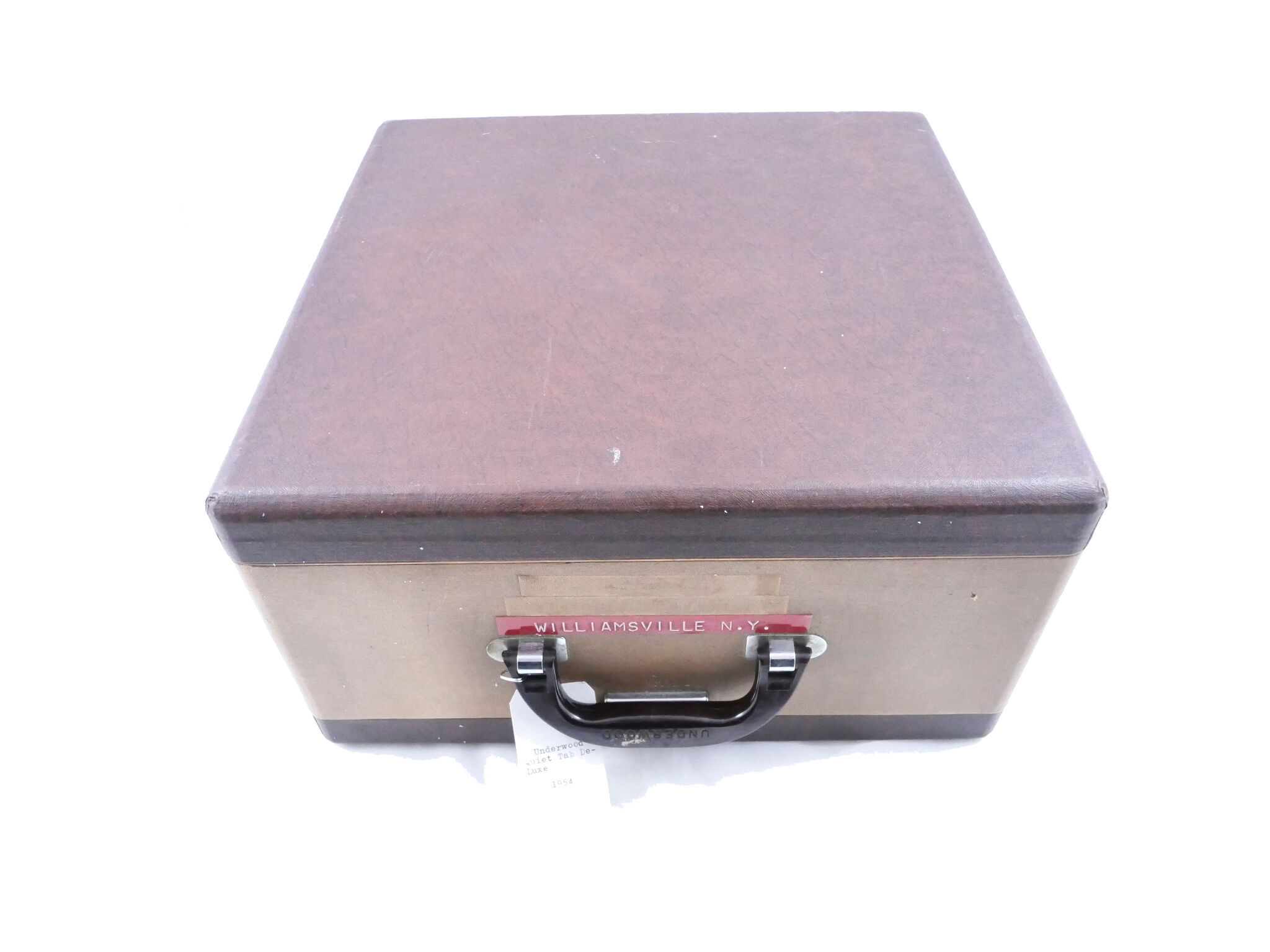 Underwood Quiet Tab De Luxe Caramel and Chocolate Typewriter 1954 revised