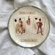 2 iron earth dessert plates HB Choisy le Roi card game theme