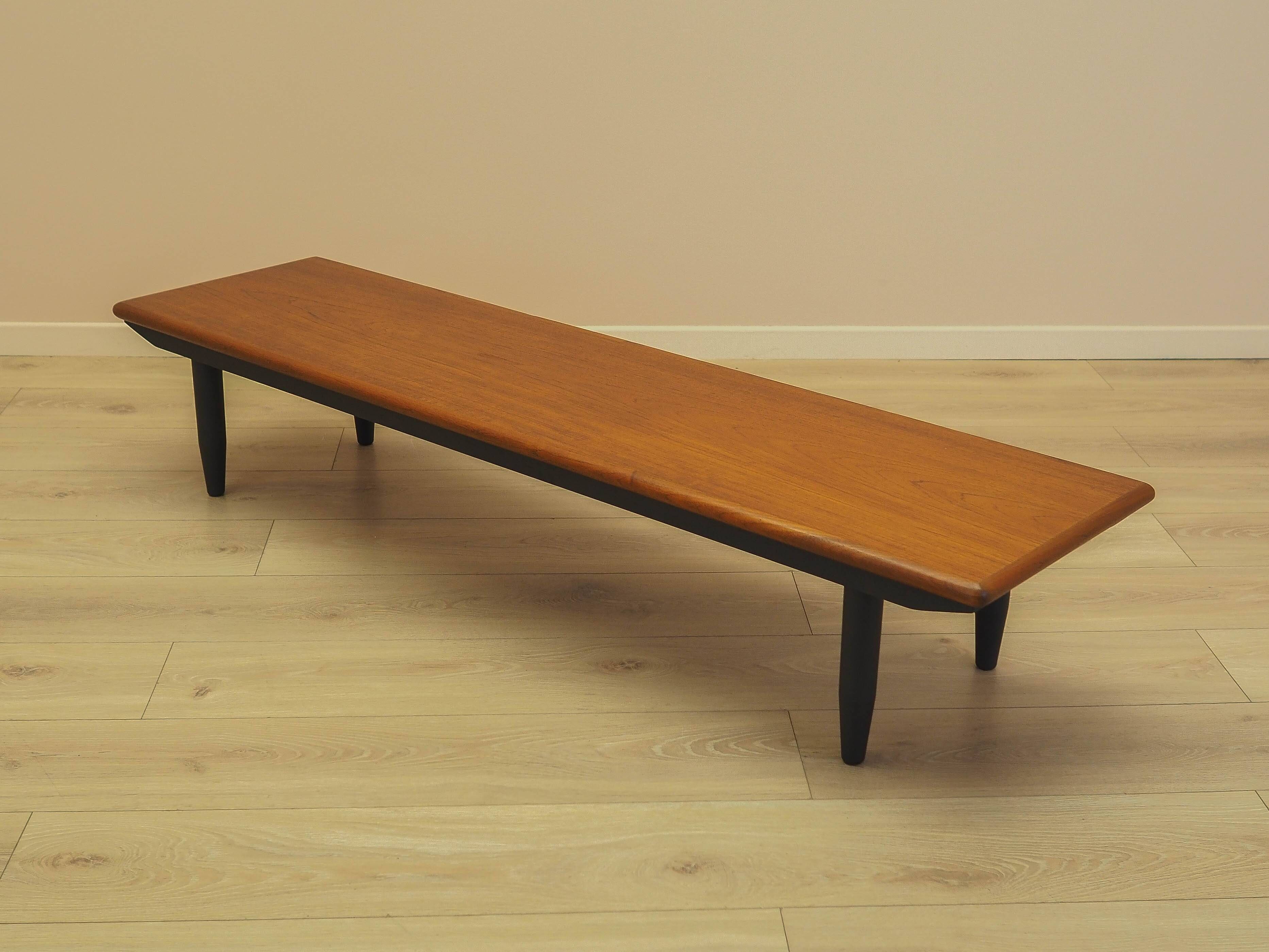 Teak sideboard, low Danish console, 1970s