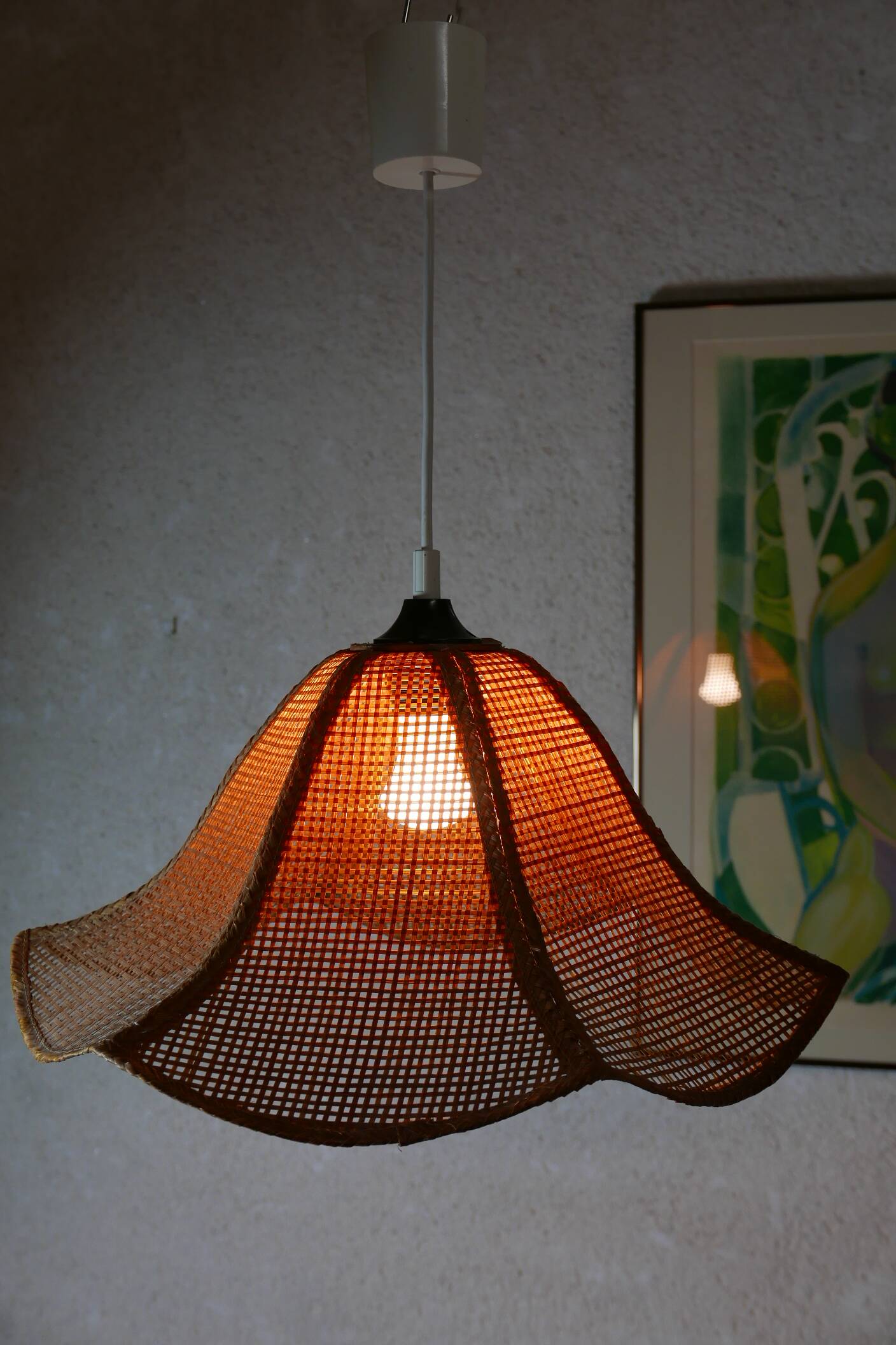 Rattan pendant light