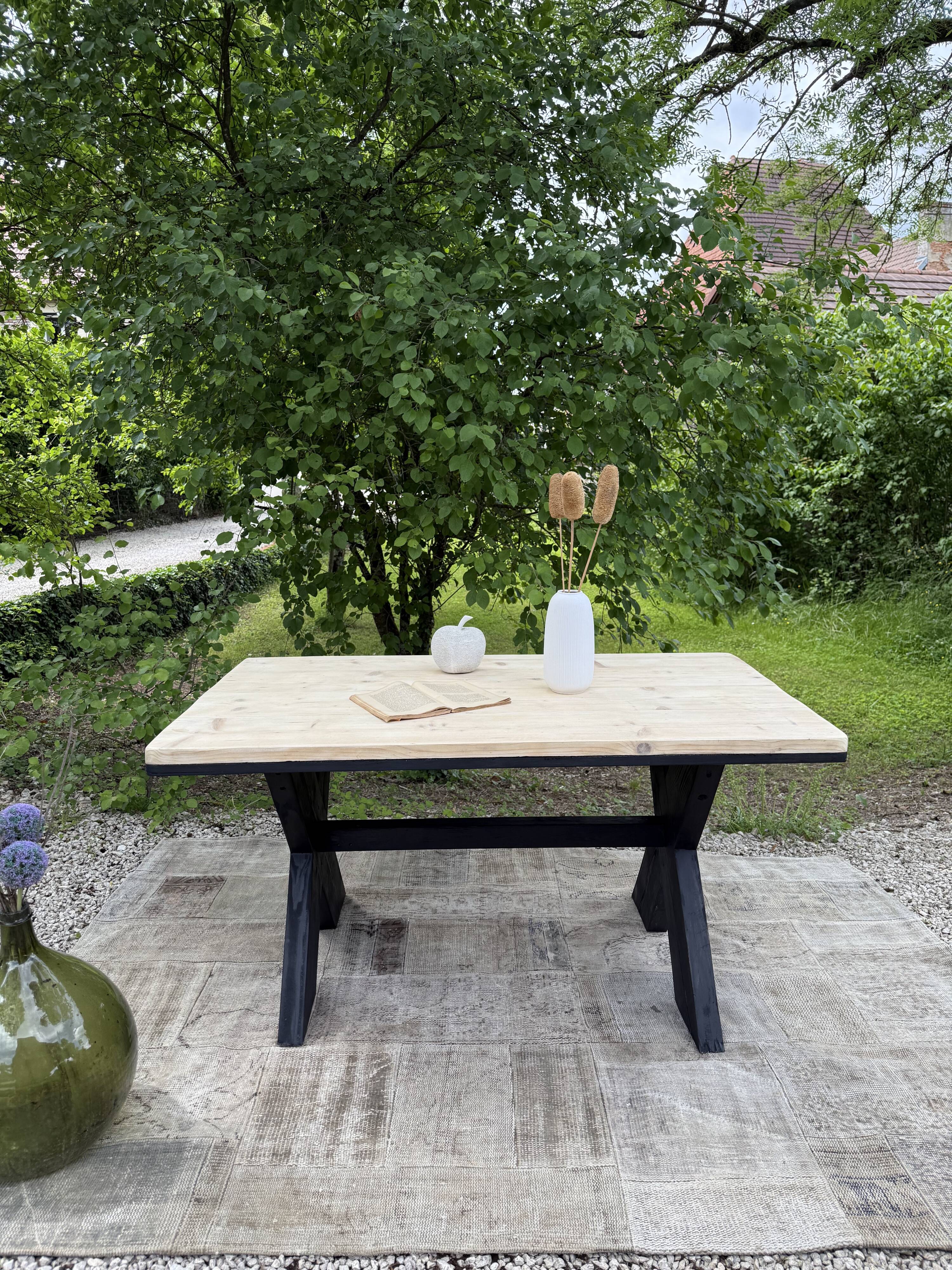 Renovated antique wooden table 🌾