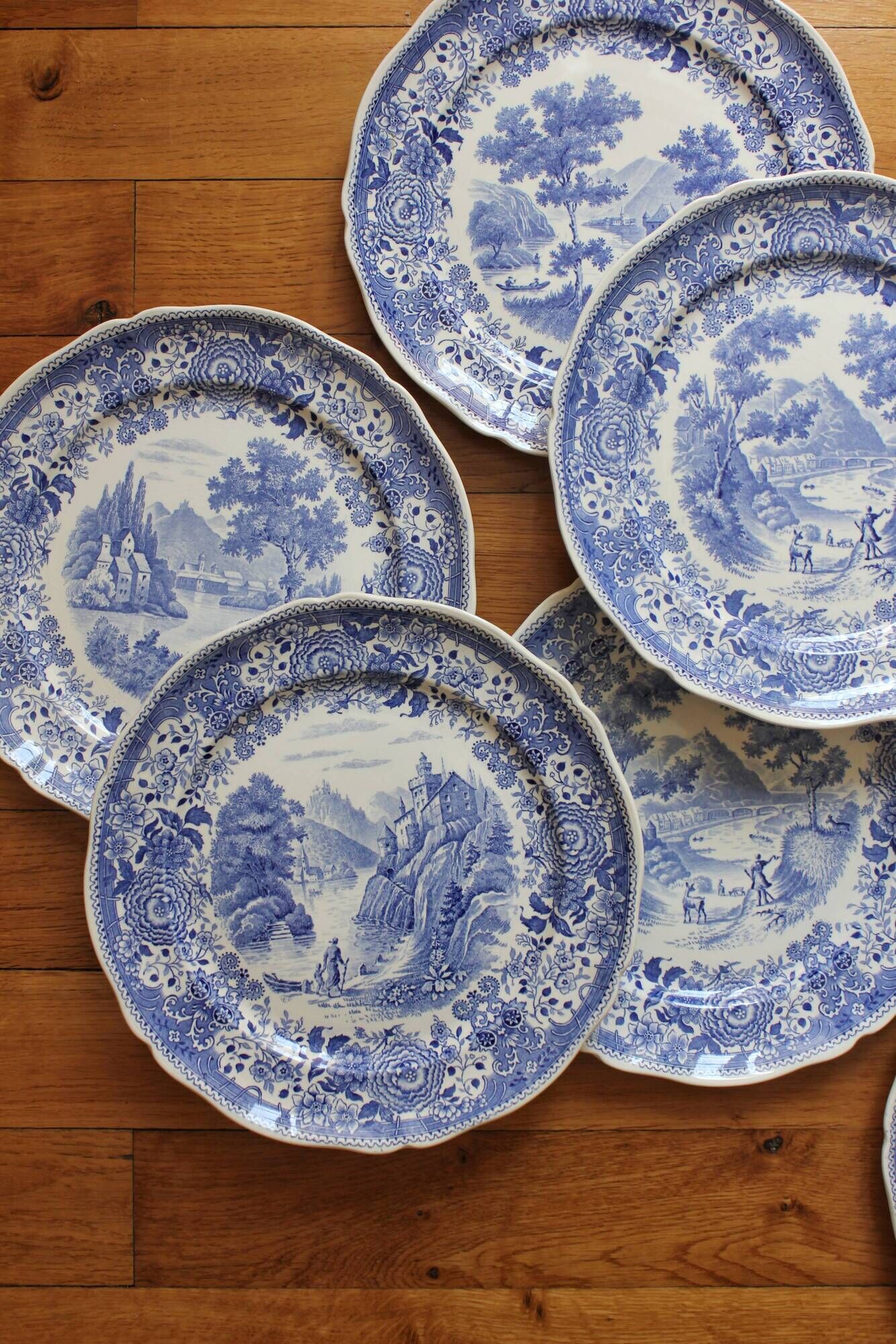 8 flat plates in earthenware "Burgenland" Villeroy and vintage Boch