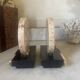Pair of Art Deco marble and onyx bookends