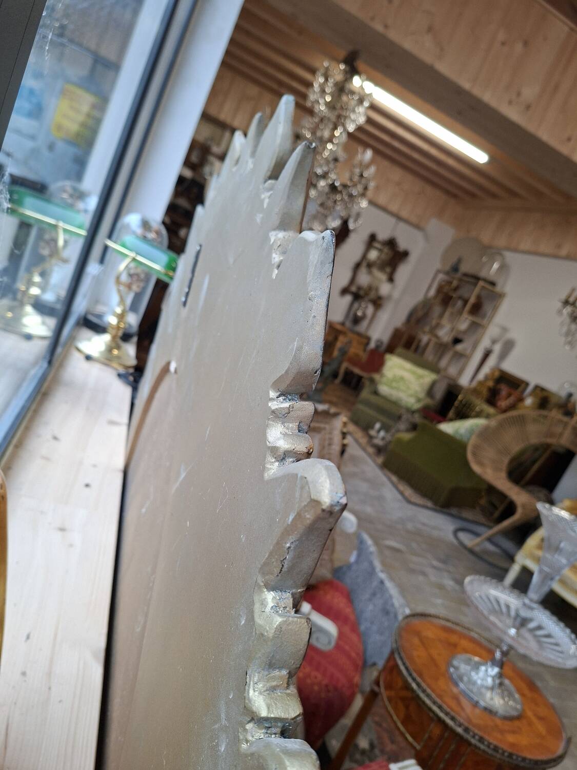 Vintage Italian sun mirror from the 1970s, diameter 1.4m.