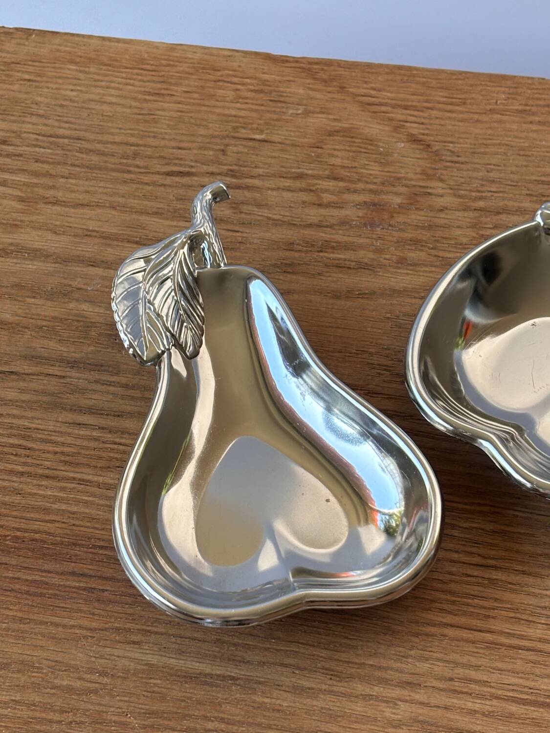 Coupelles vintage en métal argenté « Pomme Poire »