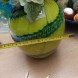 Vase en verre soufflé bicolore 70'