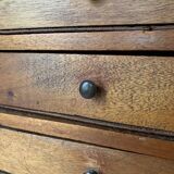 Small old wooden haberdashery chest of drawers, 3 drawers