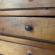 Small old wooden haberdashery chest of drawers, 3 drawers