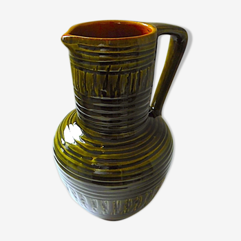 Vintage pitcher in glazed earthenware