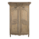 Norman wardrobe with bouquet design in solid oak