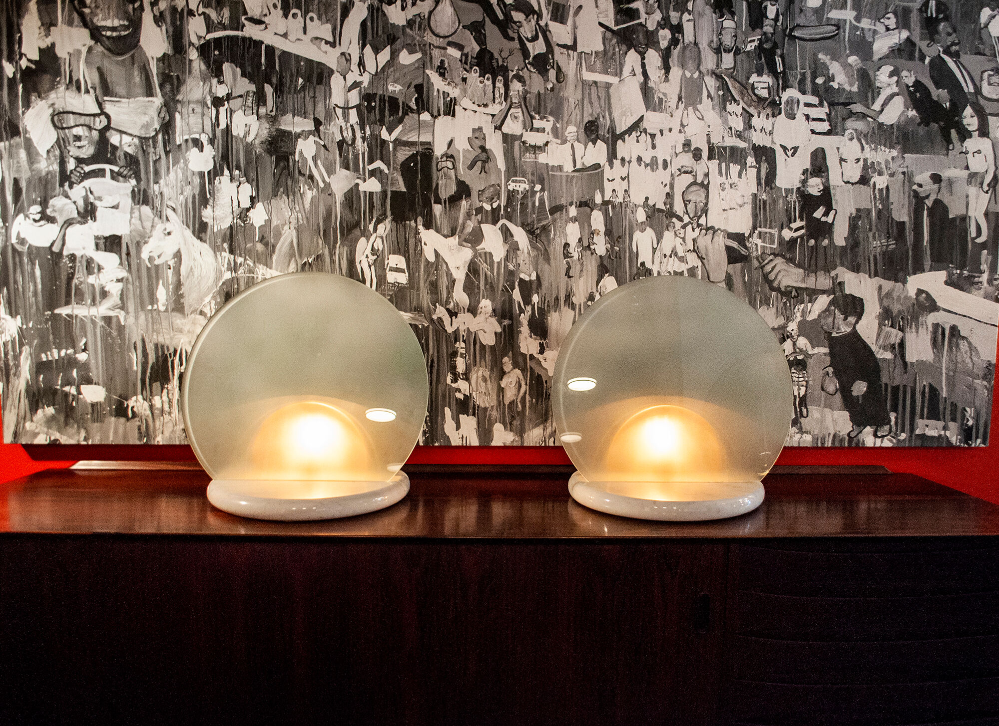 Gong lamps by Bruno Gecchelin for Skipper Italia Year 1981