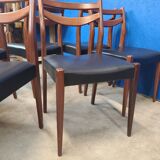 6 scandinavian vintage chairs circa 1970