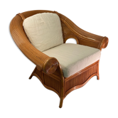 Armchair rattan bamboo lounge club chair, Vivai del Sud