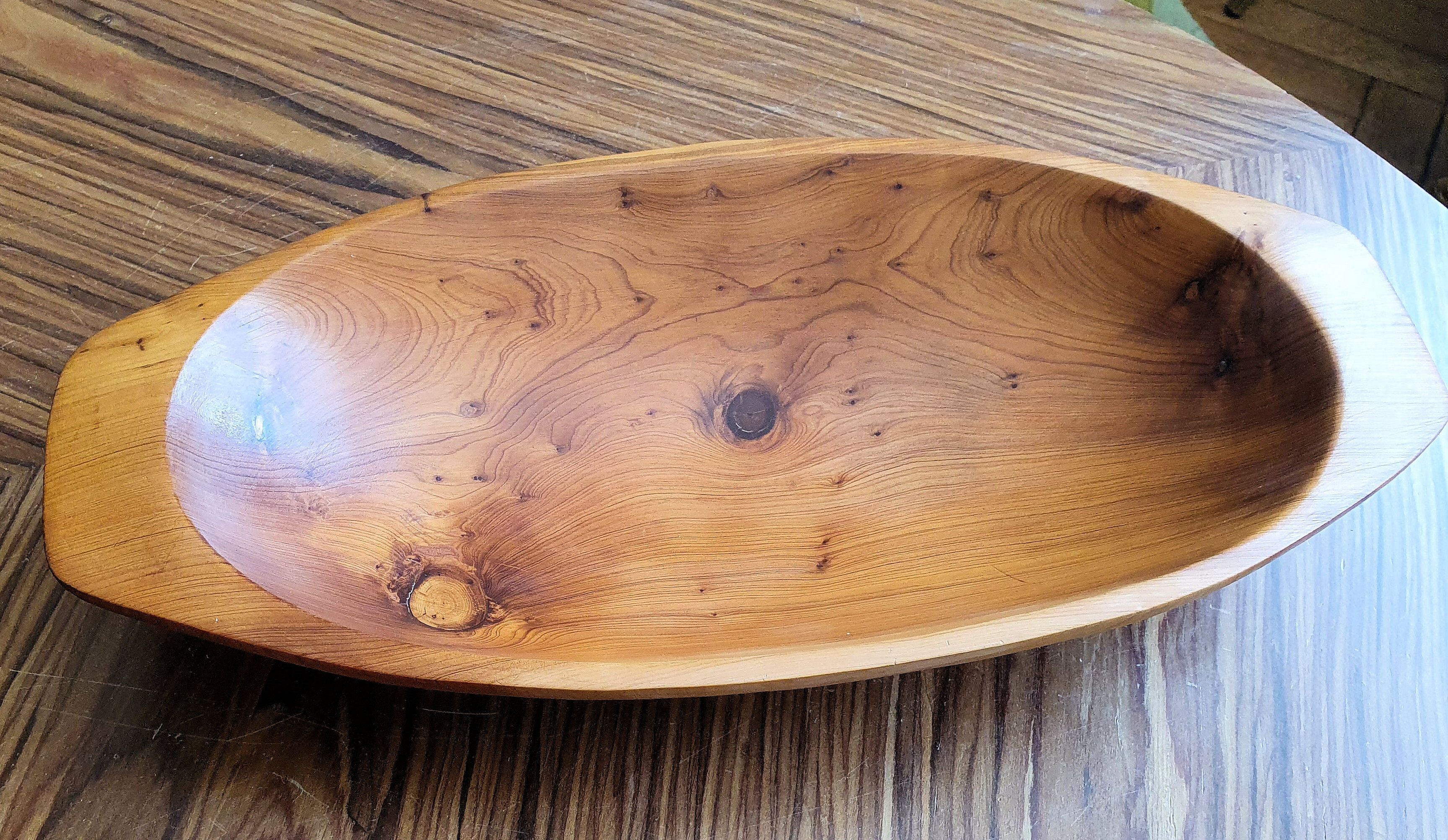 70s wooden fruit cup