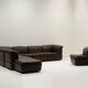 Large modular leather sofa by Rolf Benz, Germany 1970s.